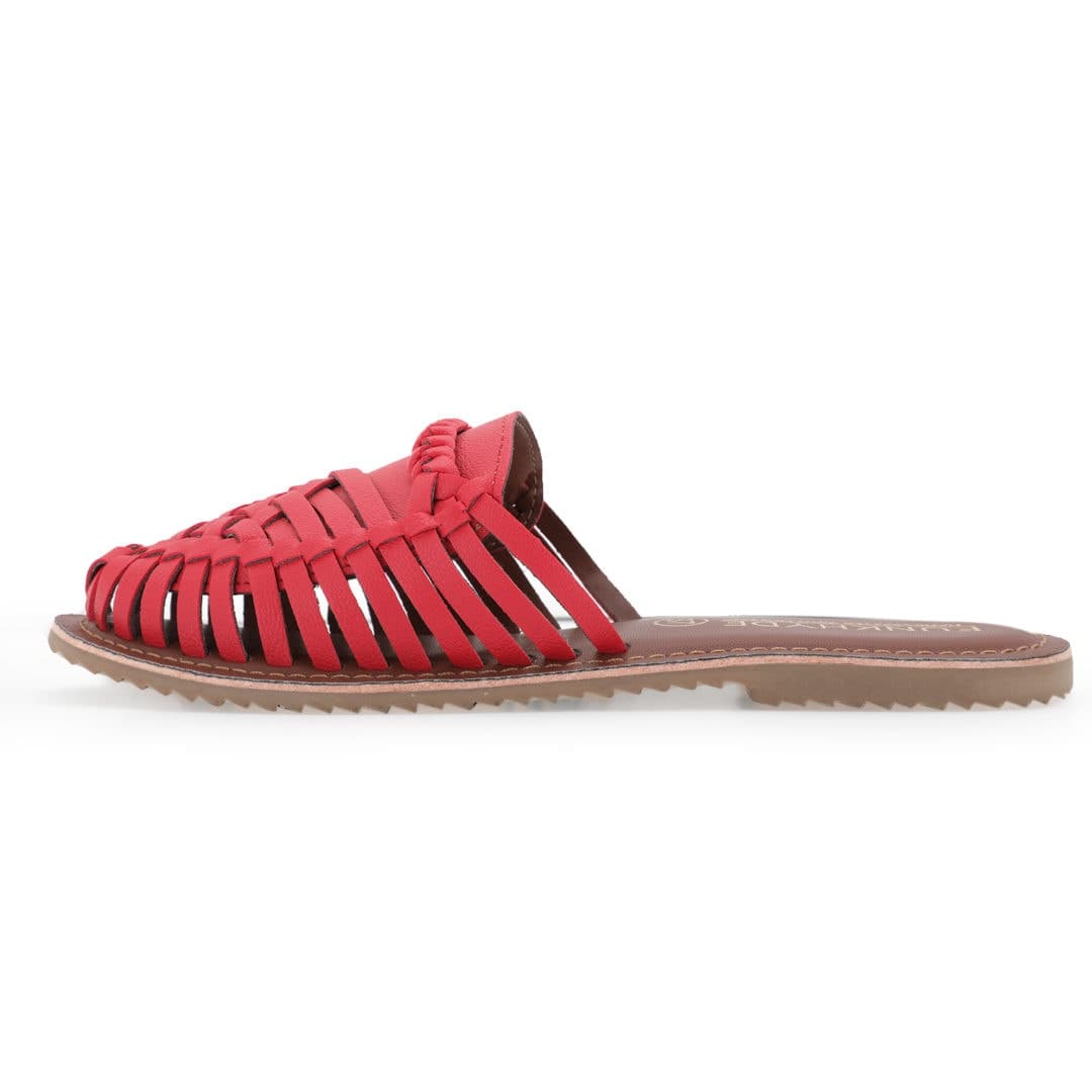 Amurra Red Huarache Mules - Funkhyde India